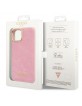 Guess iPhone 14 Hülle Case Cover Croco Kollektion Rosa Pink