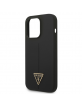 Guess iPhone 14 Pro Max Hülle Case Cover Silikon Triangle Logo Schwarz