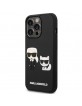 Karl Lagerfeld iPhone 14 Pro Case 3D Karl & Choupette Black