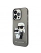 Karl Lagerfeld iPhone 14 Pro Case Cover Glitter Karl & Choupette Black