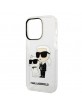 Karl Lagerfeld iPhone 14 Pro Case Cover Glitter Karl & Choupette Transparent