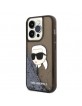 Karl Lagerfeld iPhone 14 Pro Case Glitter Karl Head Black