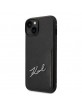 Karl Lagerfeld iPhone 14 Plus Hülle Case Signature Logo Cardslot Schwarz
