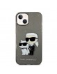 Karl Lagerfeld iPhone 14 Plus Case Cover Glitter Karl & Choupette Black