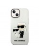 Karl Lagerfeld iPhone 14 Plus Case Hülle Cover Glitter Karl & Choupette Transparent