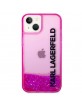 Karl Lagerfeld iPhone 14 Plus Case Cover Liquid Glitter Elong Pink