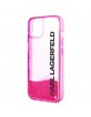 Karl Lagerfeld iPhone 14 Plus Hülle Case Cover Liquid Glitter Elong Rosa Pink
