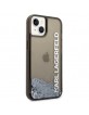 Karl Lagerfeld iPhone 14 Plus Hülle Case Cover Liquid Glitter Elong Schwarz
