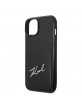 Karl Lagerfeld iPhone 14 Case Cover Signature Logo Cardslot Black
