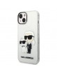 Karl Lagerfeld iPhone 14 Case Cover Glitter Karl & Choupette Transparent
