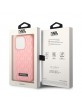 Karl Lagerfeld iPhone 14 Pro Max Hülle Case 3D Gummi Monogram Pink Rosa