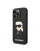 Karl Lagerfeld iPhone 14 Pro Magsafe Case Hülle  Silikon Ikonik Schwarz