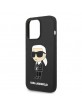 Karl Lagerfeld iPhone 14 Pro Magsafe Case Silicone Ikonik Black