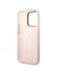 Guess iPhone 14 Pro Hülle Case Cover Silikon Triangle Rosa Pink