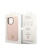 Guess iPhone 14 Pro Max Hülle Case Cover Silikon Triangle Rosa Pink