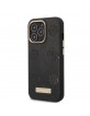 Guess iPhone 13 Pro MagSafe Case Cover Peony 4G Saffiano Black