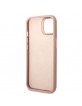 Guess iPhone 13 / 14 / 15 MagSafe Hülle Case Cover Peony 4G Saffiano Pink