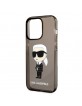 Karl Lagerfeld iPhone 14 Pro Case Cover Ikonik Karl Black
