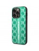 Karl Lagerfeld iPhone 14 Pro Case Cover Monogram Stripe Green