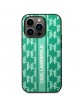 Karl Lagerfeld iPhone 14 Pro Case Cover Monogram Stripe Green