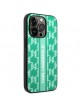 Karl Lagerfeld iPhone 14 Pro Case Cover Monogram Stripe Green