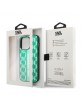 Karl Lagerfeld iPhone 14 Pro Case Cover Monogram Stripe Green