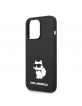 Karl Lagerfeld iPhone 14 Pro Case Cover Silicone Choupette Black