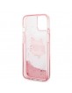 Karl Lagerfeld iPhone 14 Plus Case Liquid Glitter Choupette Head Pink