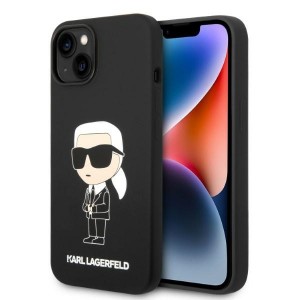 Karl Lagerfeld iPhone 14 Plus Case Hülle Cover Silikon Ikonik Schwarz