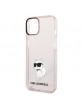 Karl Lagerfeld iPhone 14 / 15 / 13 Case Cover Choupette Pink Transparent