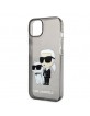 Karl Lagerfeld iPhone 14 Case Cover Glitter Karl & Choupette Black