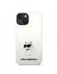 Karl Lagerfeld iPhone 14 Case Hülle Cover Silikon Choupette Weiß