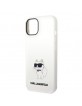 Karl Lagerfeld iPhone 14 Case Hülle Cover Silikon Choupette Weiß