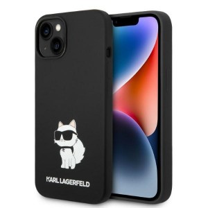 Karl Lagerfeld iPhone 14 Case Hülle Cover Silikon Choupette Schwarz