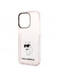 Karl Lagerfeld iPhone 14 Pro Max Case Choupette Pink Transparent