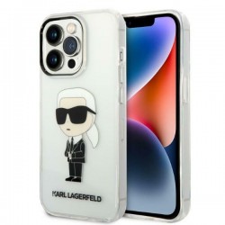 Karl Lagerfeld iPhone 14 Pro Max Hülle Case Ikonik Karl Transparent