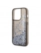 Karl Lagerfeld iPhone 14 Pro Max Hülle Case Liquid Glitter Elong Schwarz
