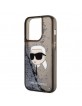 Karl Lagerfeld iPhone 14 Pro Max Case Liquid Glitter Karl Head Black