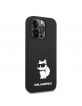 Karl Lagerfeld iPhone 14 Pro Max Case Hülle Cover Silikon Choupette Schwarz