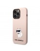Karl Lagerfeld iPhone 14 Pro Max Case Hülle Silikon Choupette Pink