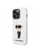 Karl Lagerfeld iPhone 14 Pro Max Case Hülle Cover Silikon Ikonik Weiß