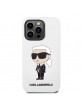 Karl Lagerfeld iPhone 14 Pro Max Case Hülle Cover Silikon Ikonik Weiß