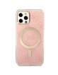 Guess iPhone 12 / 12 Pro SET MagSafe Ladegerät + 4G Hülle Case Rosa Pink