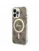 Guess iPhone 13 Pro SET MagSafe Ladegerät + 4G Hülle Case Braun