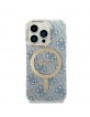 Guess iPhone 14 Pro SET MagSafe Ladegerät + 4G Hülle Case Blau