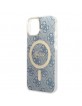Guess iPhone 14 SET MagSafe Charger + 4G Cover Case Blue
