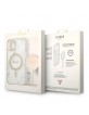 Guess iPhone 14 SET MagSafe Charger + Marble Cover Case White