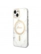 Guess iPhone 14 SET MagSafe Charger + Marble Cover Case White