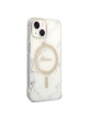 Guess iPhone 14 SET MagSafe Charger + Marble Cover Case White