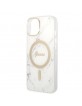 Guess iPhone 14 SET MagSafe Charger + Marble Cover Case White